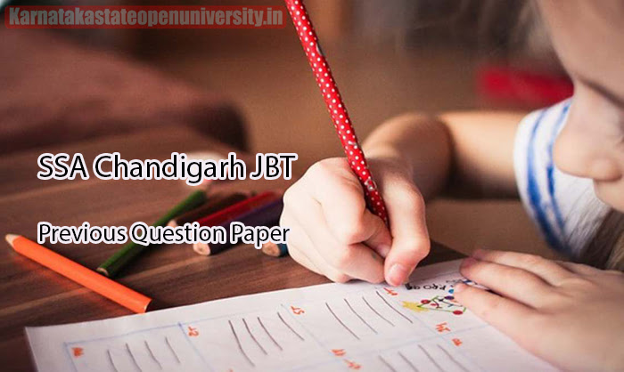 SSA Chandigarh JBT Previous Question Paper 