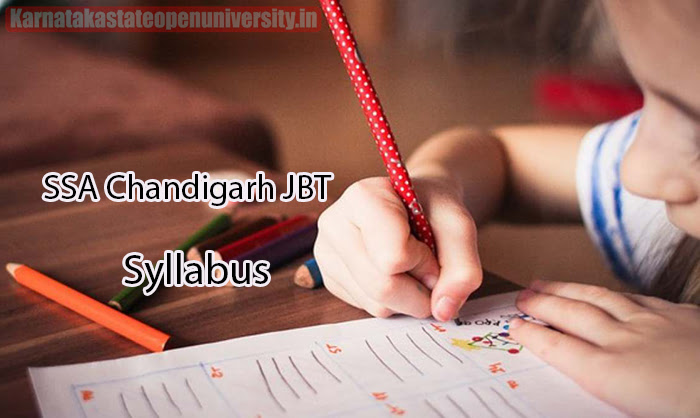 SSA Chandigarh JBT Syllabus