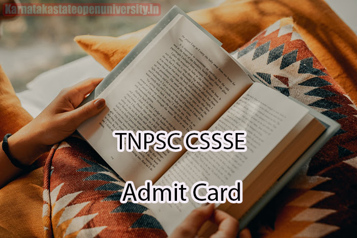 TNPSC CSSSE Admit Card