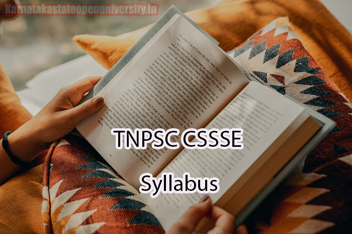 TNPSC CSSSE Syllabus 