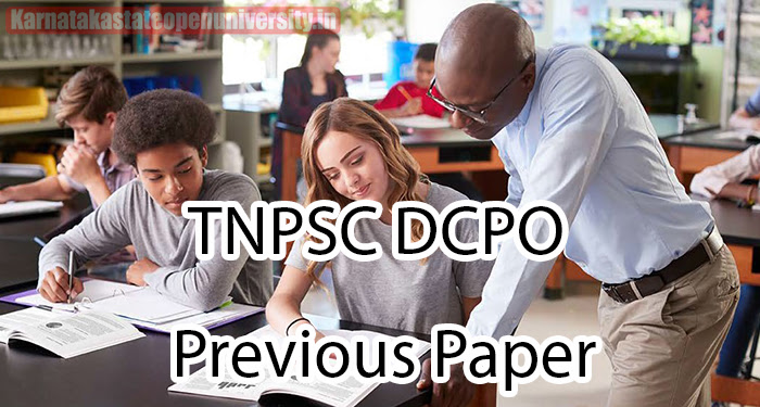 TNPSC DCPO Previous Paper