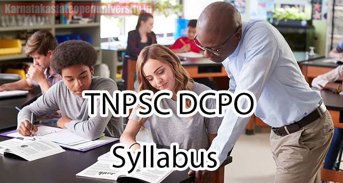 TNPSC DCPO Syllabus
