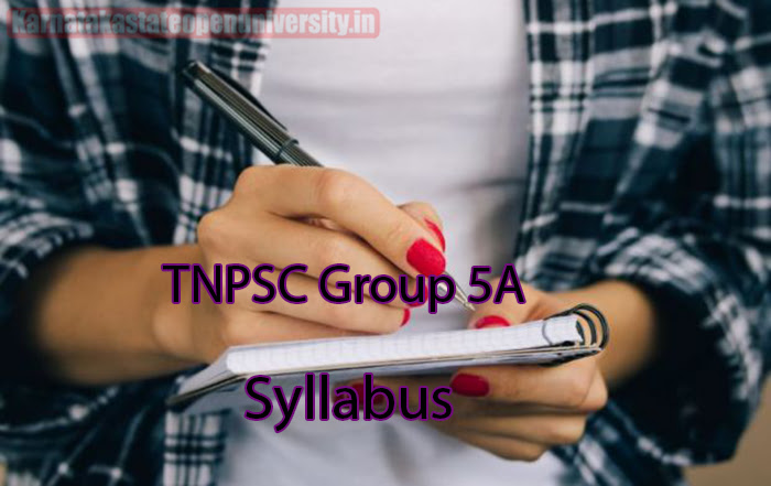 TNPSC Group 5A Syllabus