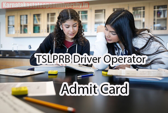 TSLPRB Driver Operator Admit Card