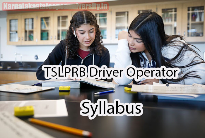 TSLPRB Driver Operator Syllabus 