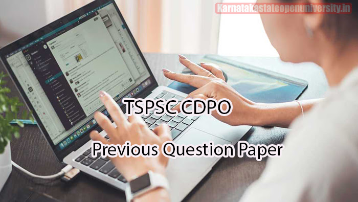 TSPSC CDPO Previous Question Paper 