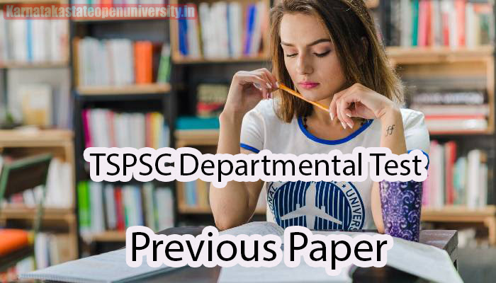 TSPSC Departmental Test Previous Paper