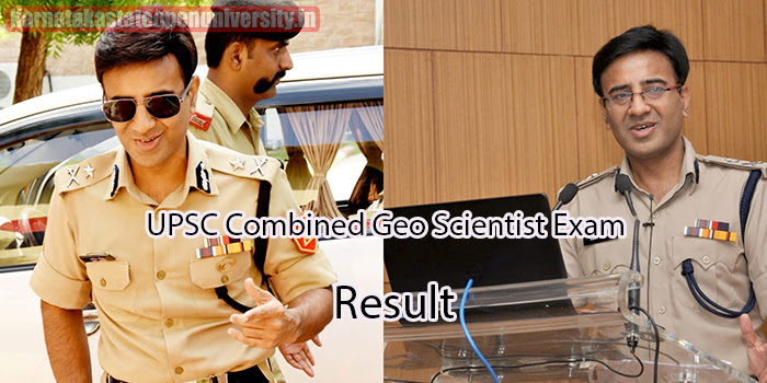 UPSC Combined Geo Scientist Exam Result 