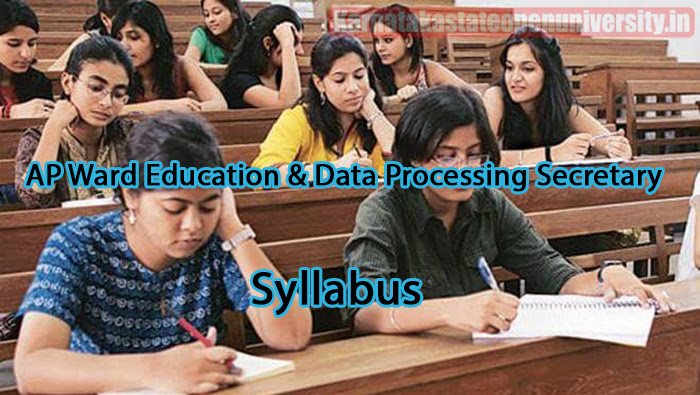 AP Ward Education & Data Processing Secretary Syllabus