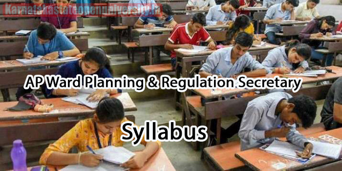AP Ward Planning & Regulation Secretary Syllabus
