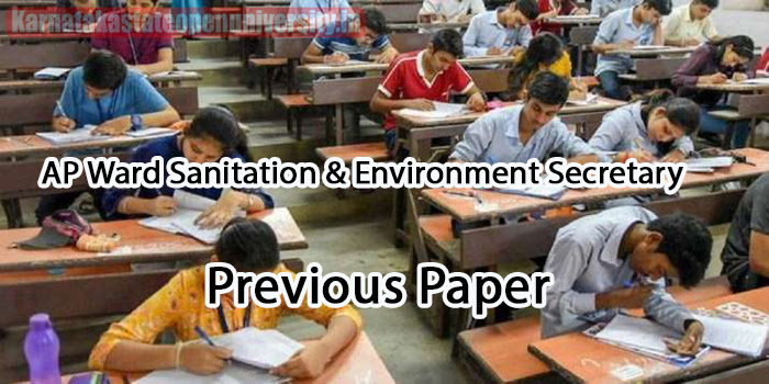 AP Ward Sanitation & Environment Secretary Previous Paper