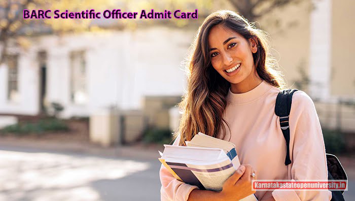 BARC Scientific Officer Admit Card