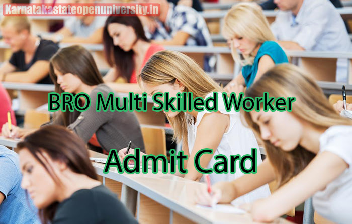 BRO Multi Skilled Worker Admit Card 