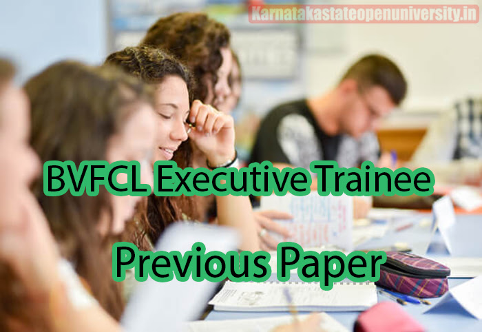 BVFCL Executive Trainee Previous Paper