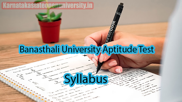 Banasthali University Aptitude Test Syllabus 