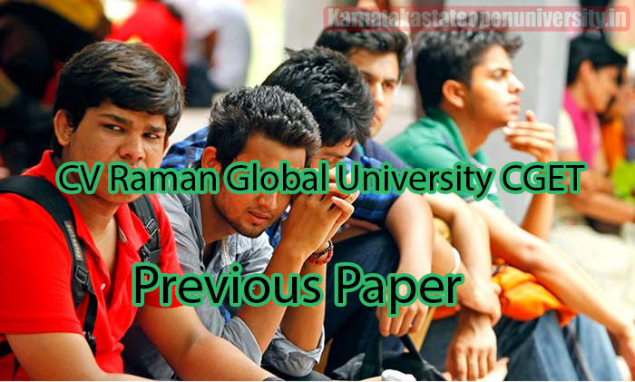 CV Raman Global University CGET Previous Paper 