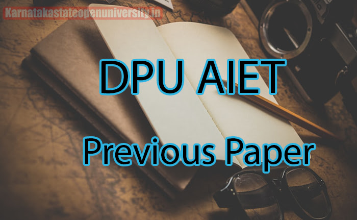 DPU AIET Previous Paper 