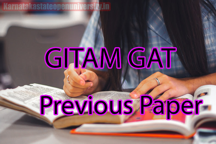 GITAM GAT Previous Paper