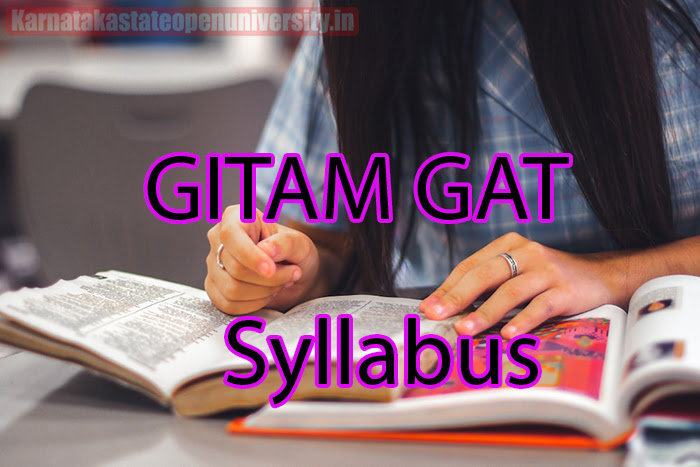 GITAM GAT Syllabus 