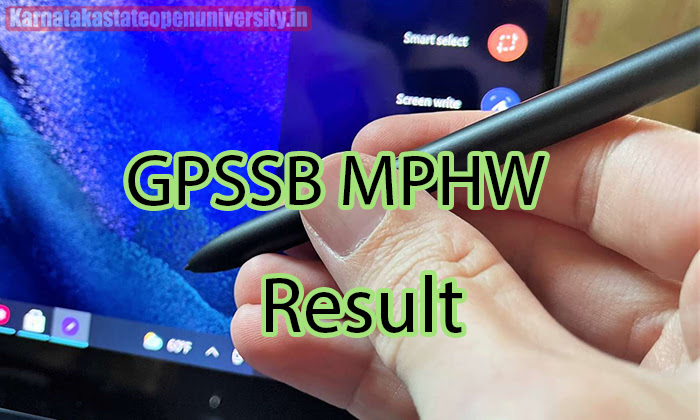 GPSSB MPHW Result