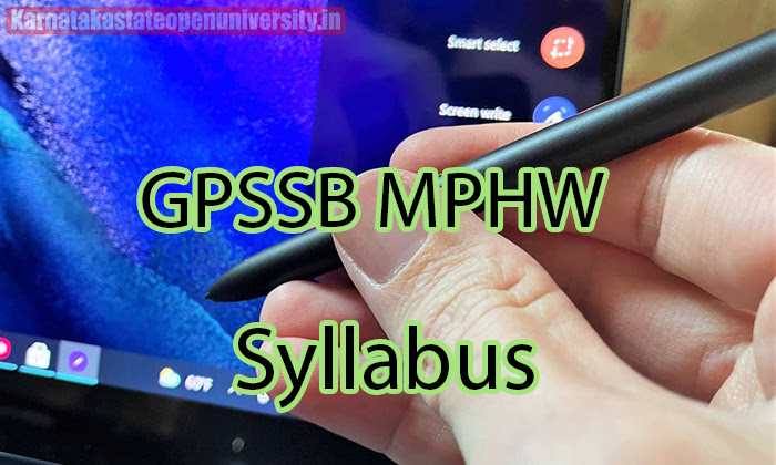 GPSSB MPHW Syllabus