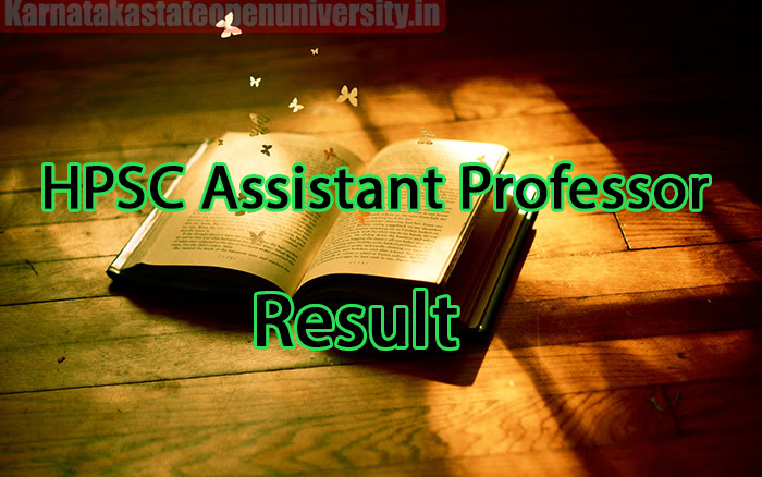 HPSC Assistant Professor Result 
