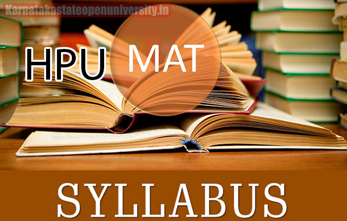 HPU MAT Syllabus