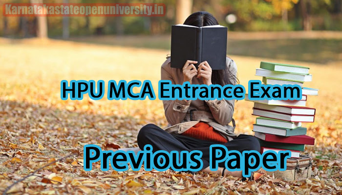 HPU MCA Entrance Exam Previous Paper 