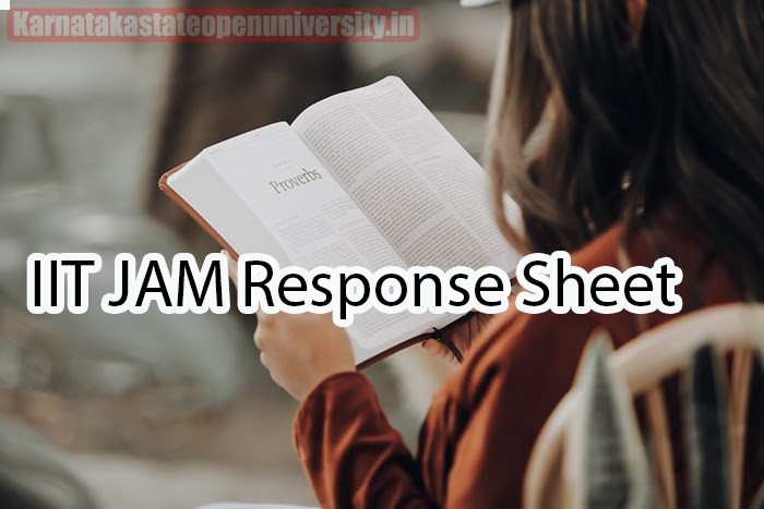 IIT JAM Response Sheet