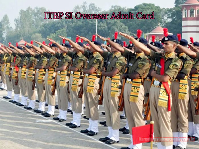 ITBP SI Overseer Admit Card