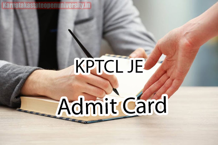 KPTCL JE Admit Card