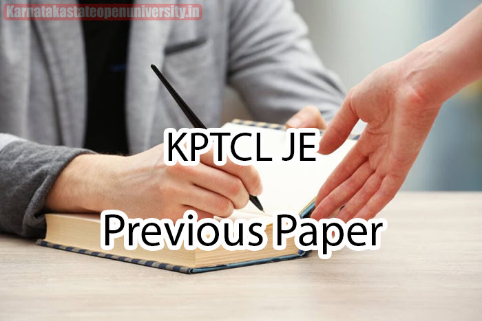 KPTCL JE Previous Paper 