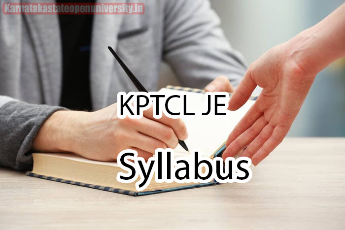 KPTCL JE Syllabus 