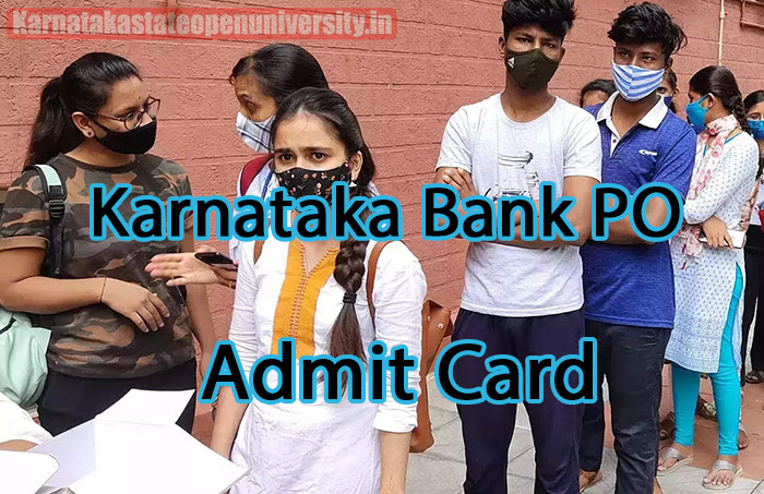 Karnataka Bank PO Admit Card 