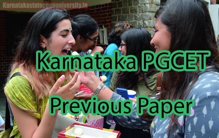 Karnataka PGCET Previous Paper