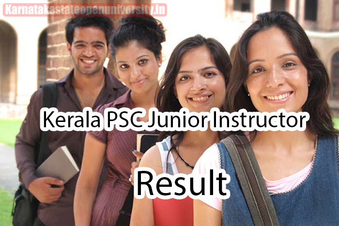 Kerala PSC Junior Instructor Result 