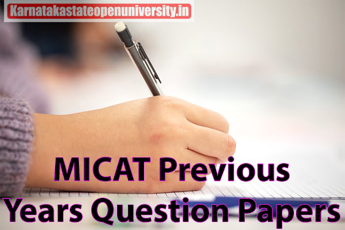 MICAT Previous Years Question Papers
