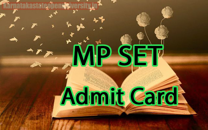 MP SET Admit Card