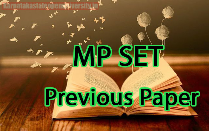 MP SET Previous Paper 