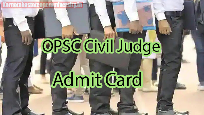 OPSC Civil Judge Admit Card 