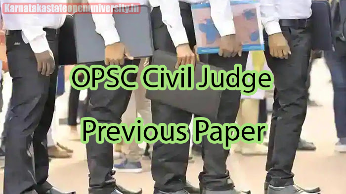 OPSC Civil Judge Previous Paper