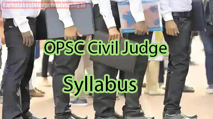 OPSC Civil Judge Syllabus 