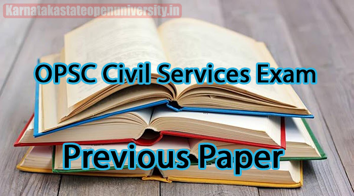 OPSC Civil Services Exam Previous Paper 