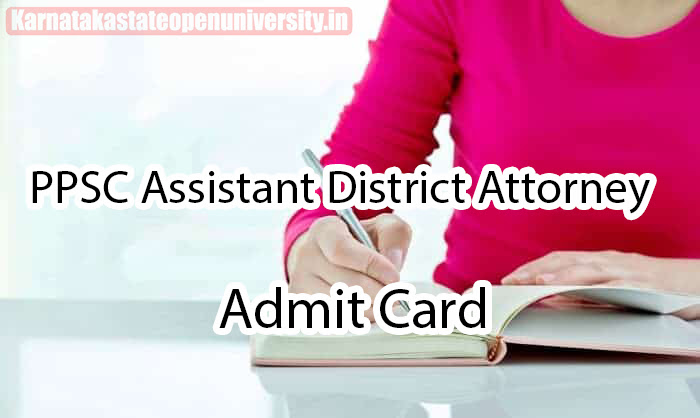 PPSC Assistant District Attorney Admit Card 