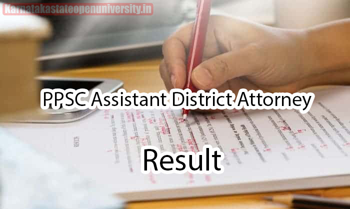 PPSC Assistant District Attorney Result 