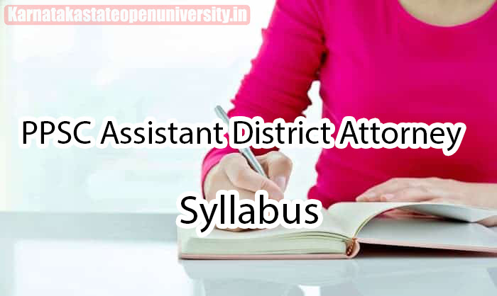 PPSC Assistant District Attorney Syllabus