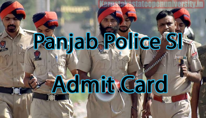 Panjab Police SI Admit Card 
