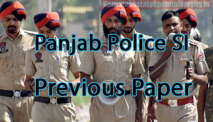 Panjab Police SI Previous Paper