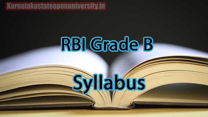 RBI Grade B Syllabus 