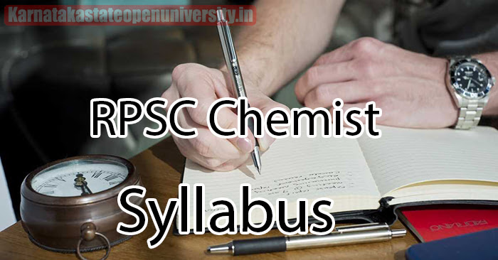 RPSC Chemist Syllabus